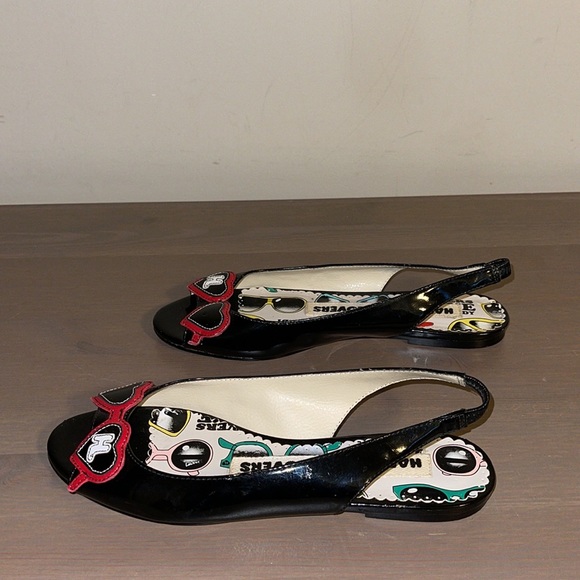 Harajuku Lovers Black Patent Leather Peep Toe Flats - Women’s Size 7 - Picture 8 of 11
